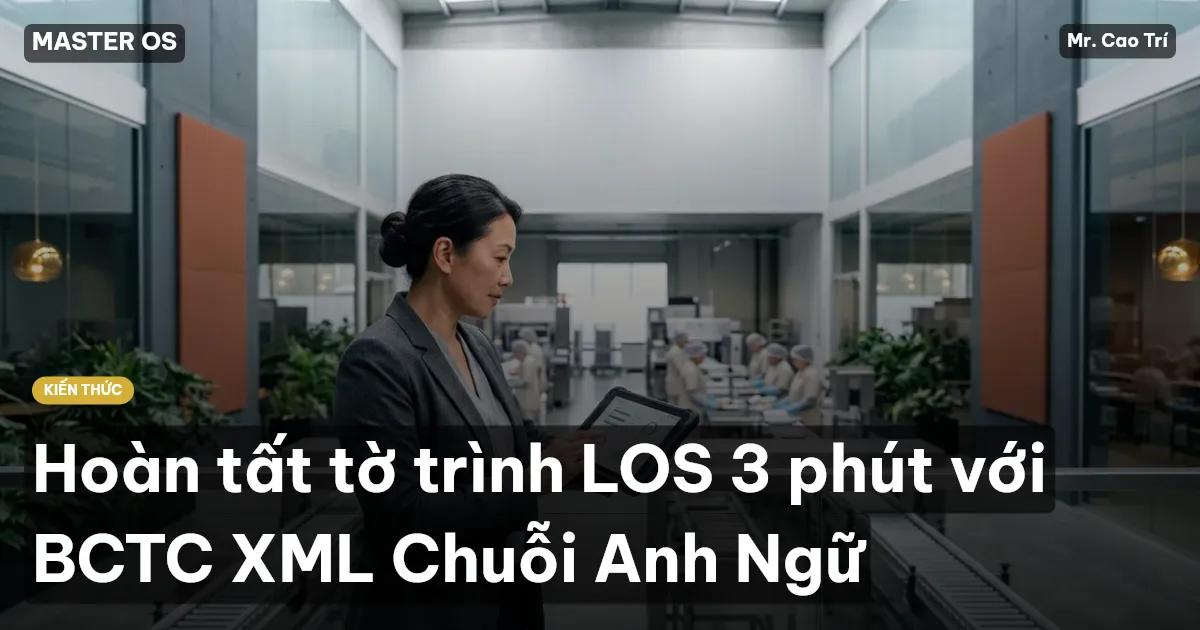 Hoàn tất tờ trình LOS 3 phút với BCTC XML Chuỗi Anh Ngữ