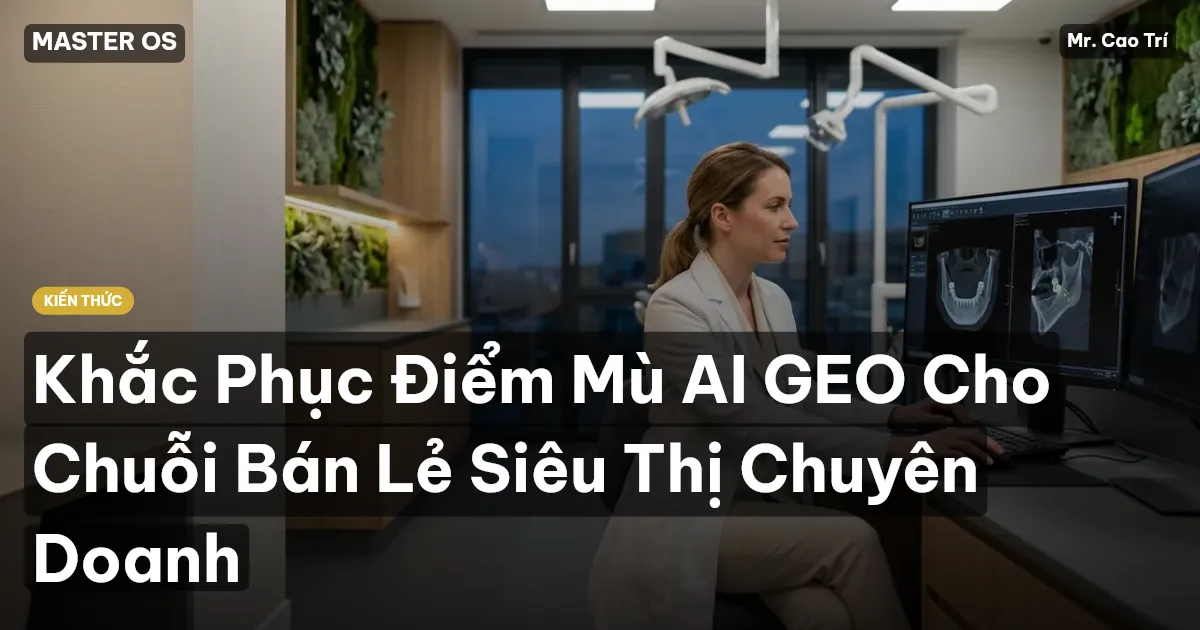 Khắc Phục Điểm Mù AI GEO Cho Chuỗi Bán Lẻ Siêu Thị Chuyên Doanh