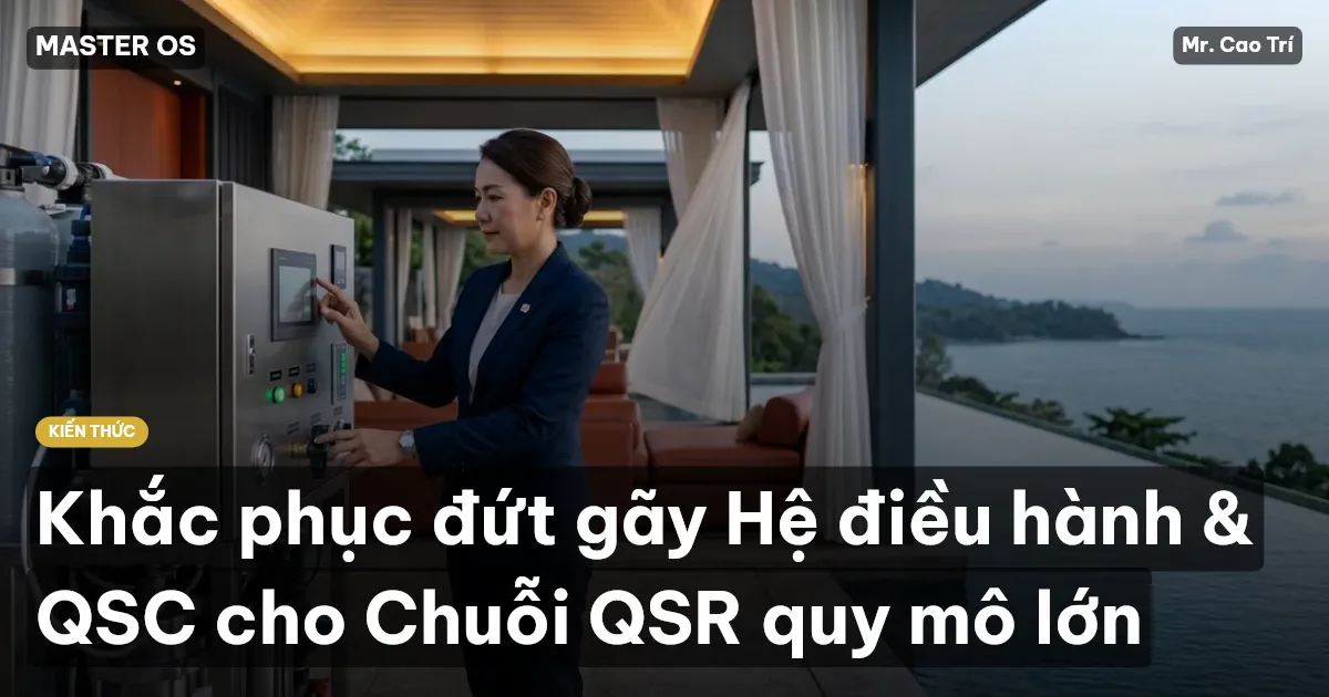 Khắc phục đứt gãy Hệ điều hành & QSC cho Chuỗi QSR quy mô lớn