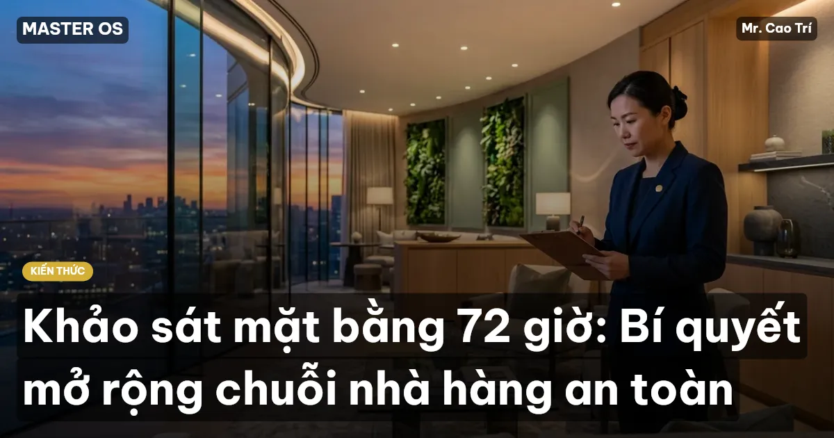 Khảo sát mặt bằng 72 giờ: Bí quyết mở rộng chuỗi nhà hàng an toàn