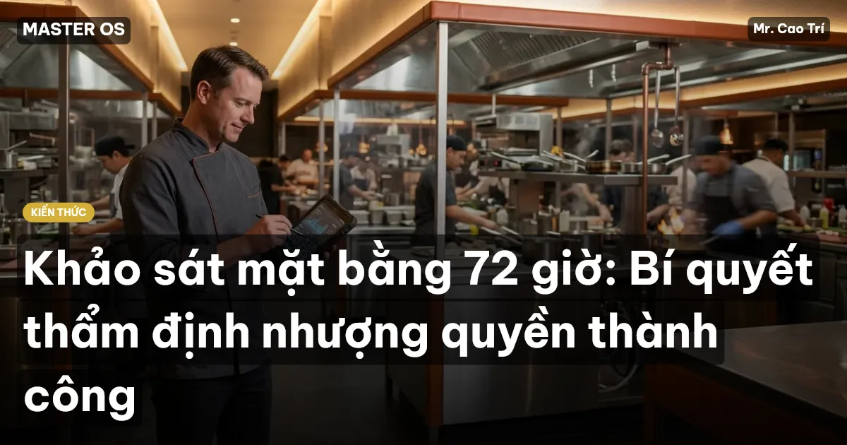Khảo sát mặt bằng 72 giờ: Bí quyết thẩm định nhượng quyền thành công
