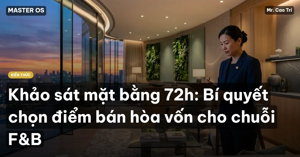 Khảo sát mặt bằng 72h: Bí quyết chọn điểm bán hòa vốn cho chuỗi F