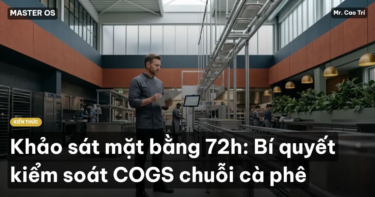 Khảo sát mặt bằng 72h: Bí quyết kiểm soát COGS chuỗi cà phê
