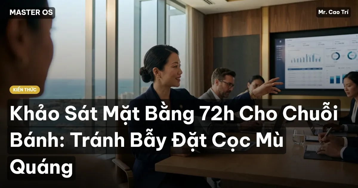 Khảo Sát Mặt Bằng 72h Cho Chuỗi Bánh: Tránh Bẫy Đặt Cọc Mù Quáng