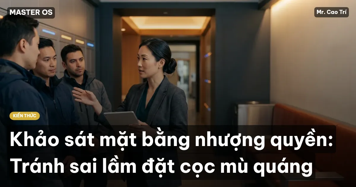 Khảo sát mặt bằng nhượng quyền: Tránh sai lầm đặt cọc mù quáng