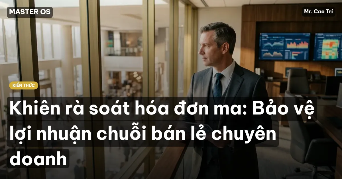 Khiên rà soát hóa đơn ma: Bảo vệ lợi nhuận chuỗi bán lẻ chuyên doanh