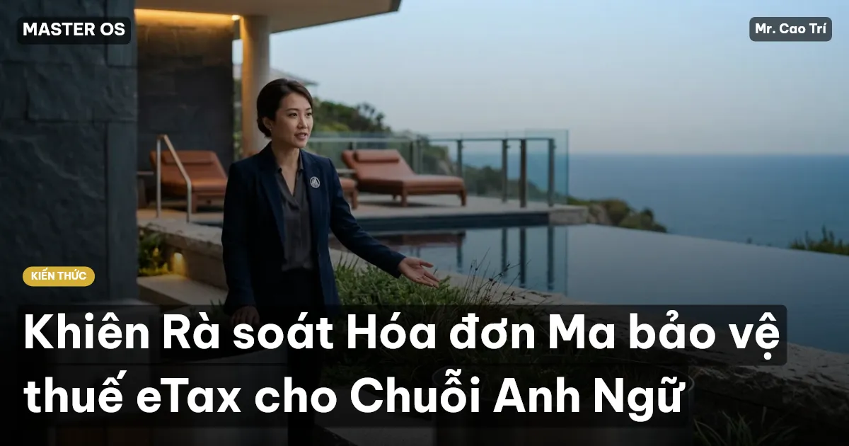 Khiên Rà soát Hóa đơn Ma bảo vệ thuế eTax cho Chuỗi Anh Ngữ