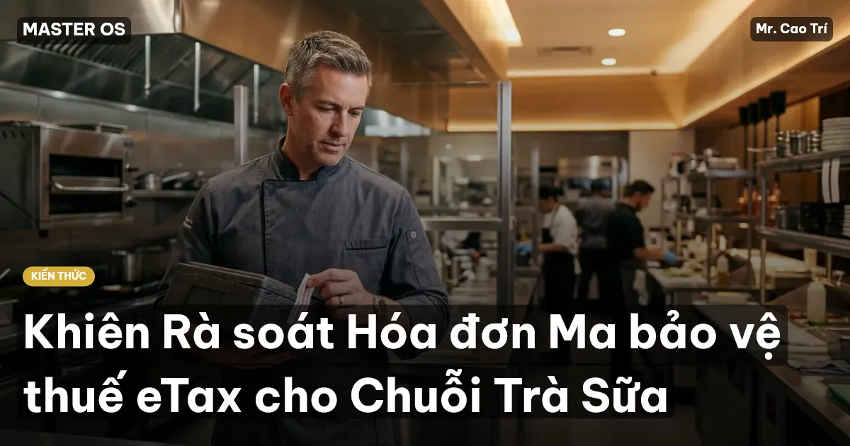 Khiên Rà soát Hóa đơn Ma bảo vệ thuế eTax cho Chuỗi Trà Sữa
