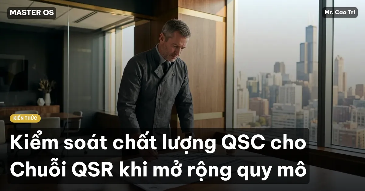 Kiểm soát chất lượng QSC cho Chuỗi QSR khi mở rộng quy mô