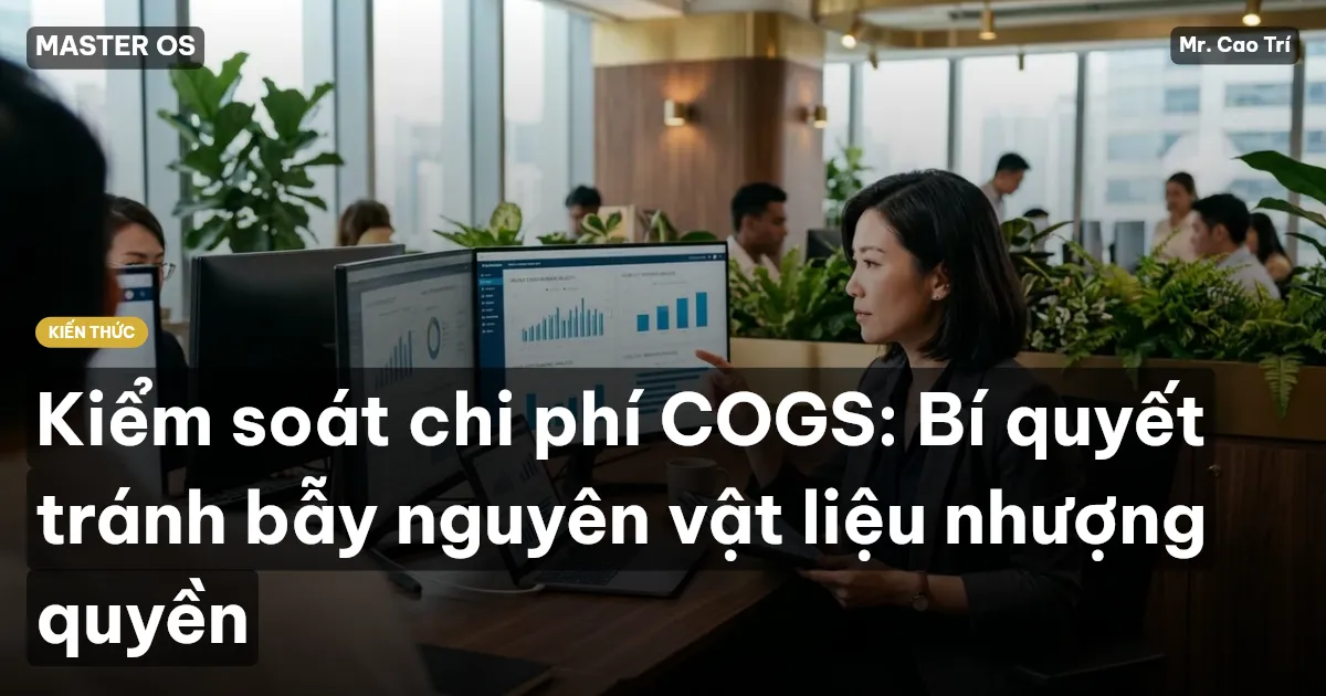 Kiểm soát chi phí COGS: Bí quyết tránh bẫy nguyên vật liệu nhượng quyền