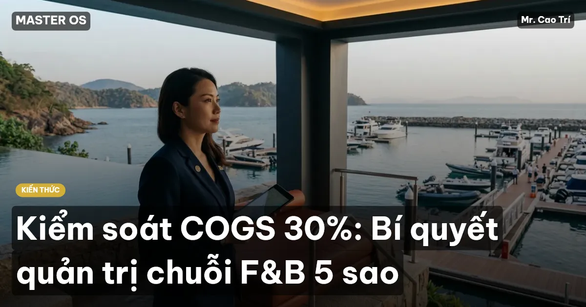 Kiểm soát COGS 30%: Bí quyết quản trị chuỗi F&B 5 sao