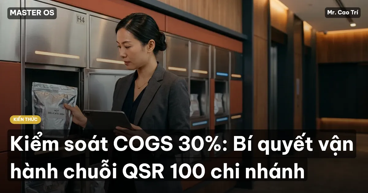 Kiểm soát COGS 30%: Bí quyết vận hành chuỗi QSR 100 chi nhánh