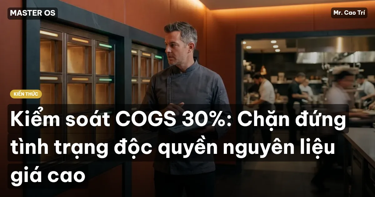 Kiểm soát COGS 30%: Chặn đứng tình trạng độc quyền nguyên liệu giá cao