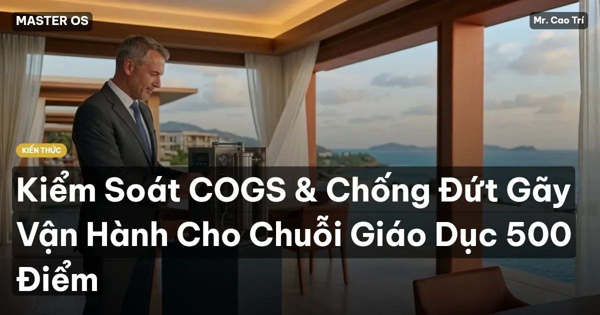 Kiểm Soát COGS & Chống Đứt Gãy Vận Hành Cho Chuỗi Giáo Dục 500 Điểm