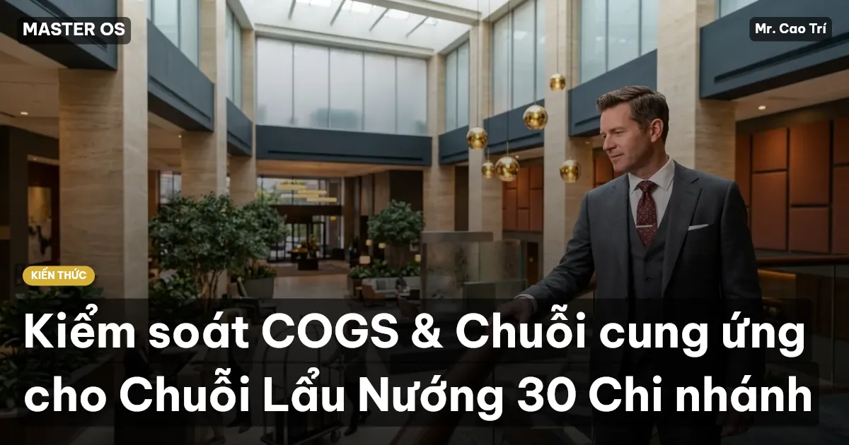 Kiểm soát COGS & Chuỗi cung ứng cho Chuỗi Lẩu Nướng 30 Chi nhánh