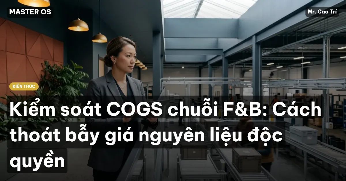 Kiểm soát COGS chuỗi F&B: Cách thoát bẫy giá nguyên liệu độc quyền
