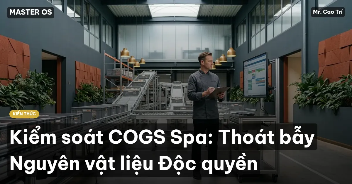 Kiểm soát COGS Spa: Thoát bẫy Nguyên vật liệu Độc quyền