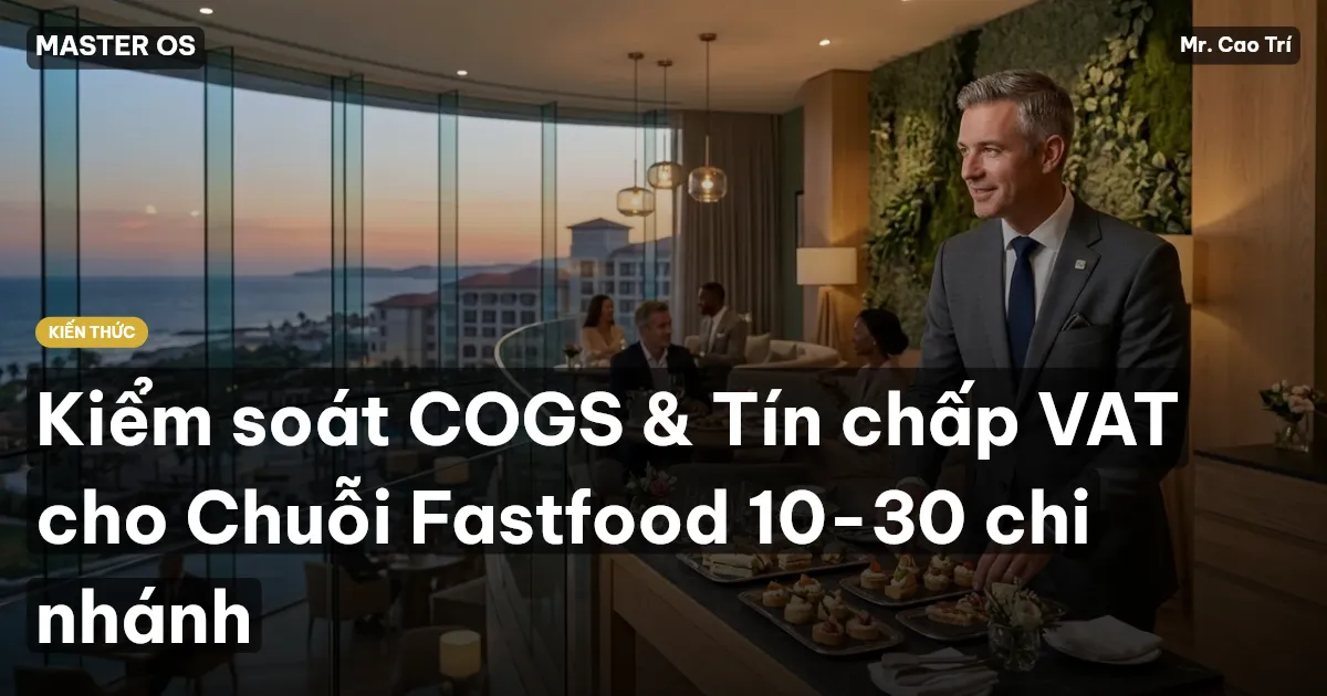 Kiểm soát COGS & Tín chấp VAT cho Chuỗi Fastfood 10-30 chi nhánh