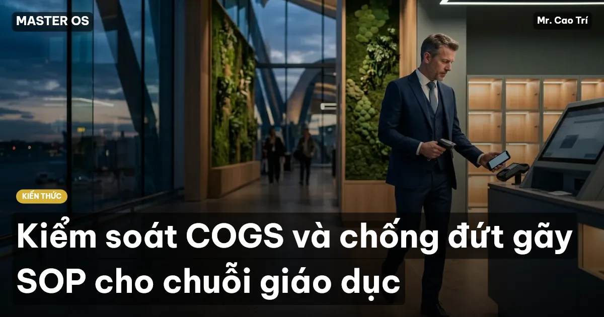 Kiểm soát COGS và chống đứt gãy SOP cho chuỗi giáo dục