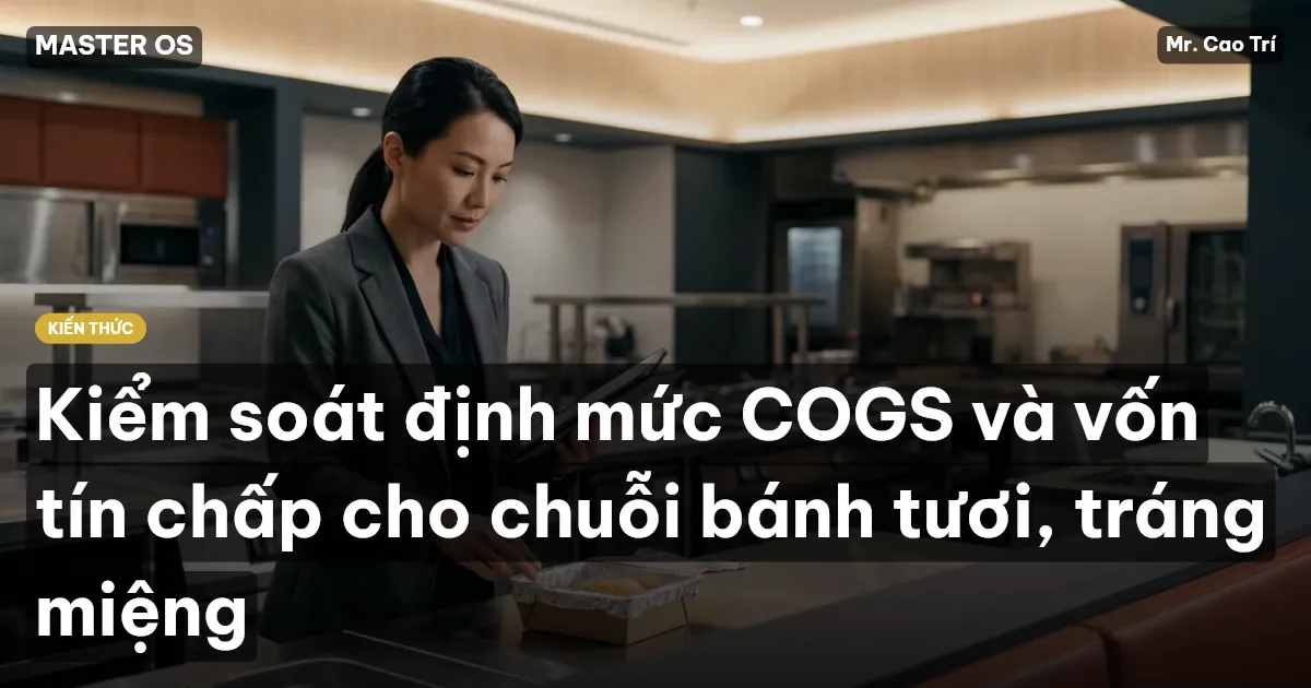 Kiểm soát định mức COGS và vốn tín chấp cho chuỗi bánh tươi, tráng miệng