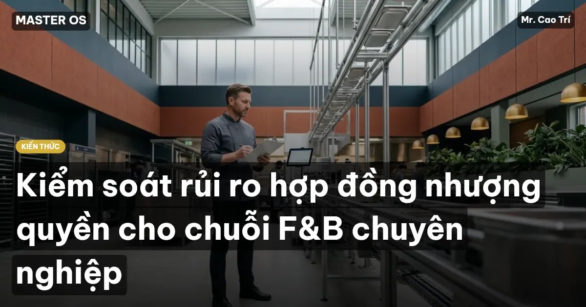 Kiểm soát rủi ro hợp đồng nhượng quyền cho chuỗi F&B chuyên nghiệp