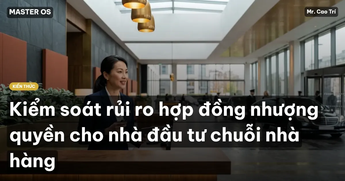 Kiểm soát rủi ro hợp đồng nhượng quyền cho nhà đầu tư chuỗi nhà hàng