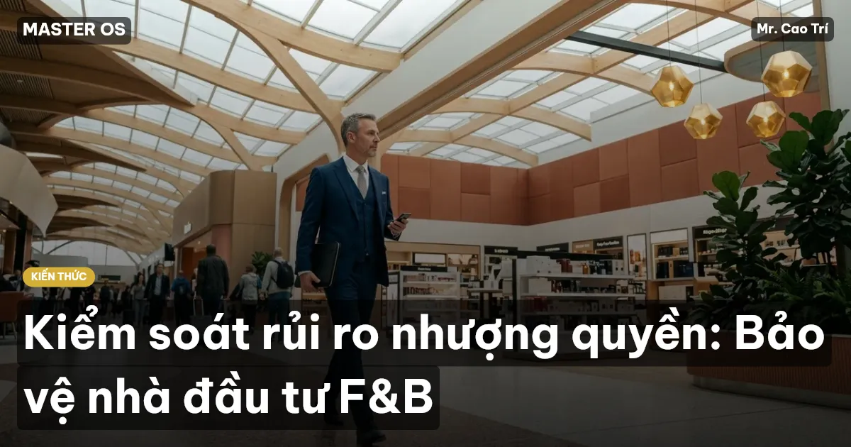 Kiểm soát rủi ro nhượng quyền: Bảo vệ nhà đầu tư F