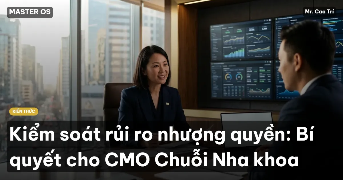 Kiểm soát rủi ro nhượng quyền: Bí quyết cho CMO Chuỗi Nha khoa