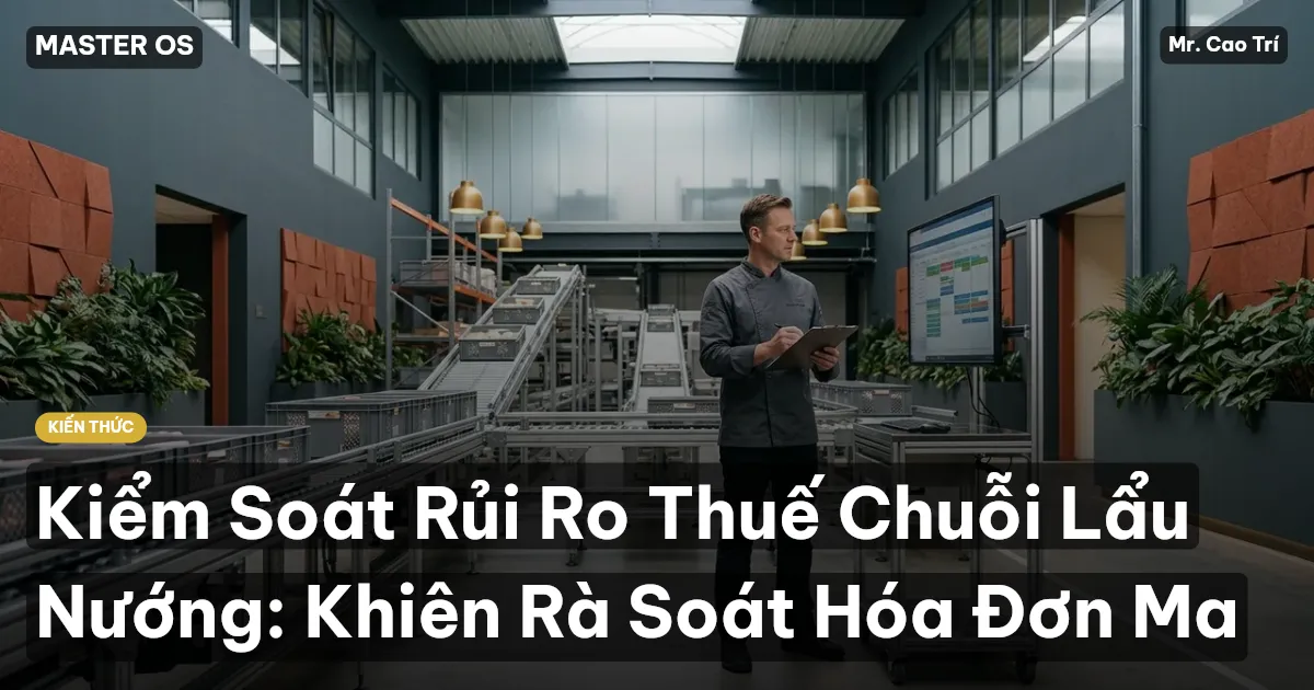 Kiểm Soát Rủi Ro Thuế Chuỗi Lẩu Nướng: Khiên Rà Soát Hóa Đơn Ma