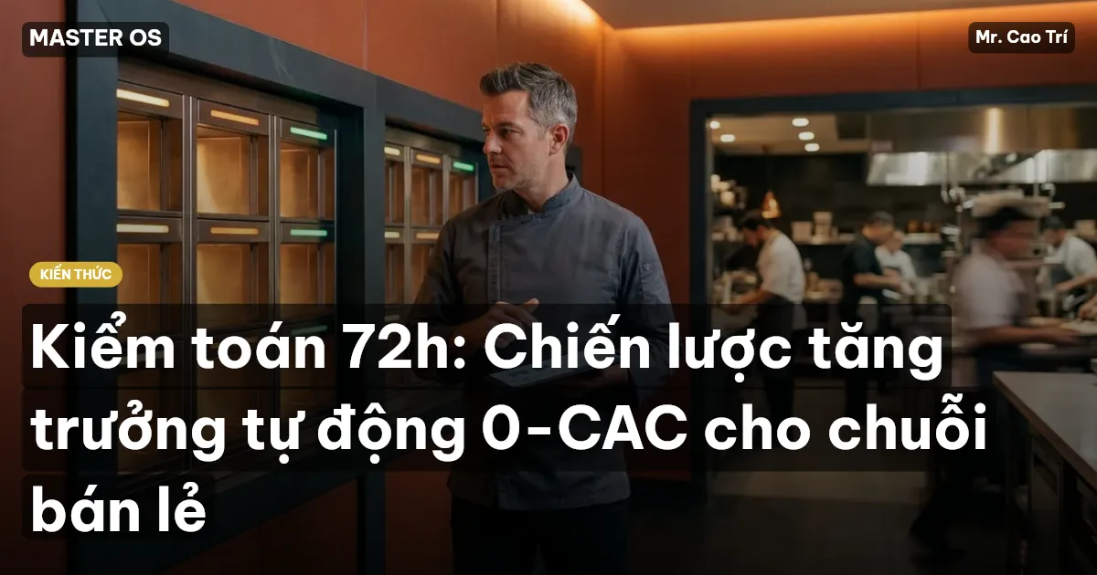 Kiểm toán 72h: Chiến lược tăng trưởng tự động 0-CAC cho chuỗi bán lẻ