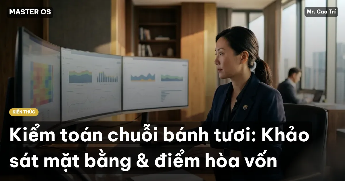 Kiểm toán chuỗi bánh tươi: Khảo sát mặt bằng & điểm hòa vốn