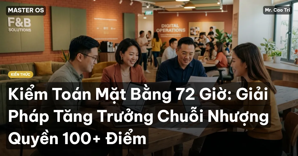 Kiểm Toán Mặt Bằng 72 Giờ: Giải Pháp Tăng Trưởng Chuỗi Nhượng Quyền 100+ Điểm