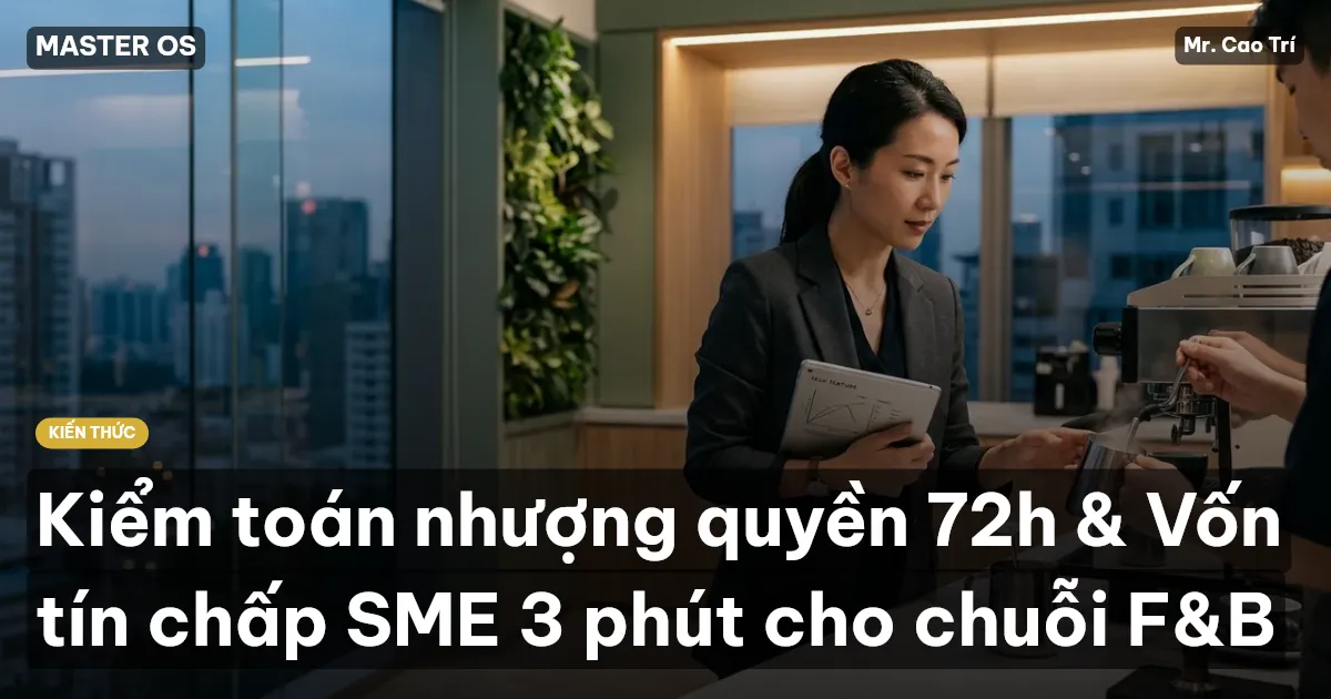 Kiểm toán nhượng quyền 72h & Vốn tín chấp SME 3 phút cho chuỗi F