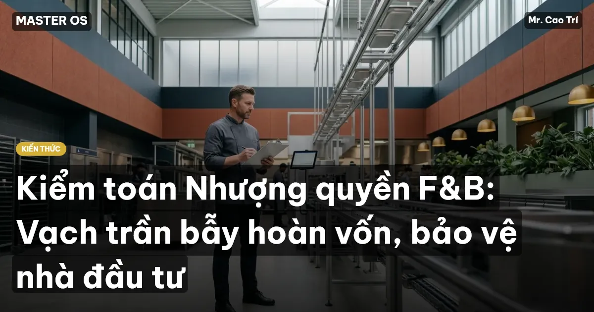 Kiểm toán Nhượng quyền F&B: Vạch trần bẫy hoàn vốn, bảo vệ nhà đầu tư