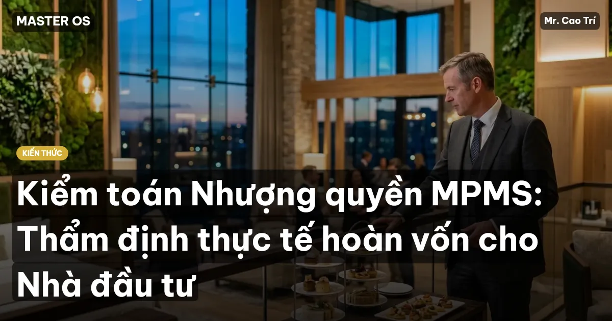 Kiểm toán Nhượng quyền MPMS: Thẩm định thực tế hoàn vốn cho Nhà đầu tư