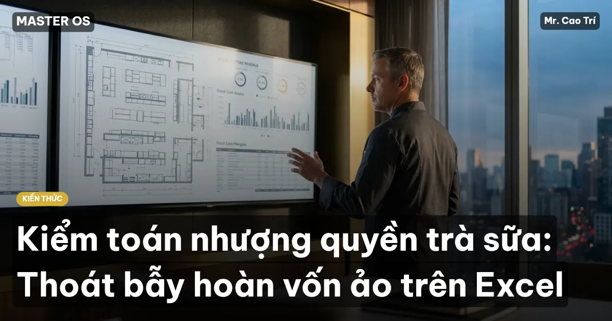 Kiểm toán nhượng quyền trà sữa: Thoát bẫy hoàn vốn ảo trên Excel