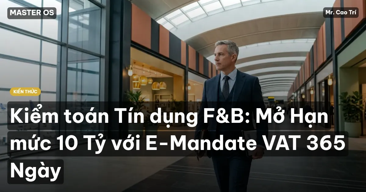 Kiểm toán Tín dụng F&B: Mở Hạn mức 10 Tỷ với E-Mandate VAT 365 Ngày