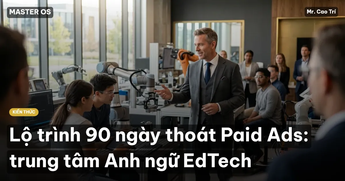 Lộ trình 90 ngày thoát Paid Ads: trung tâm Anh ngữ EdTech