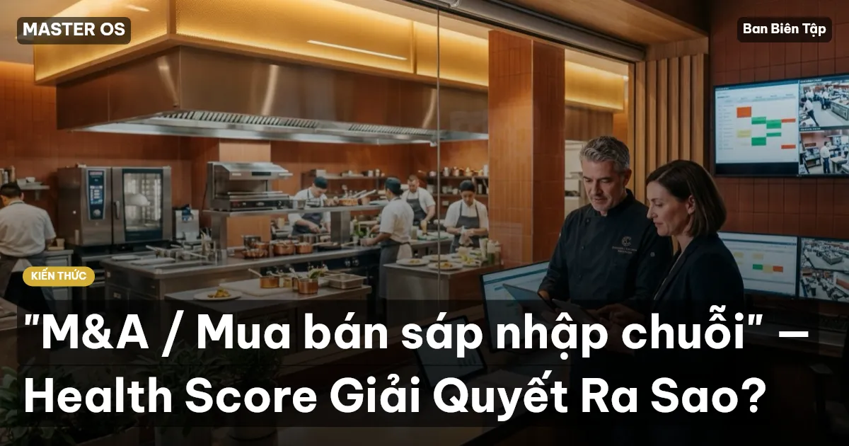 "M&A / Mua bán sáp nhập chuỗi" — Health Score Giải Quyết Ra Sao?