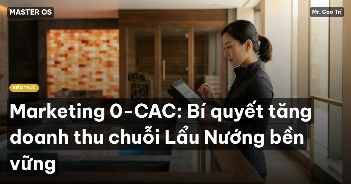 Marketing 0-CAC: Bí quyết tăng doanh thu chuỗi Lẩu Nướng bền vững