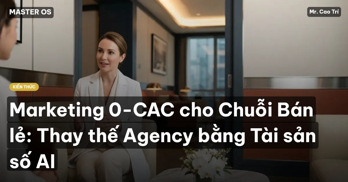 Marketing 0-CAC cho Chuỗi Bán lẻ: Thay thế Agency bằng Tài sản số AI