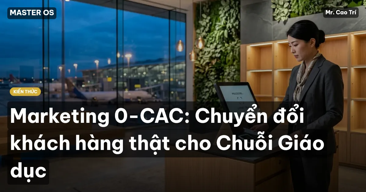 Marketing 0-CAC: Chuyển đổi khách hàng thật cho Chuỗi Giáo dục
