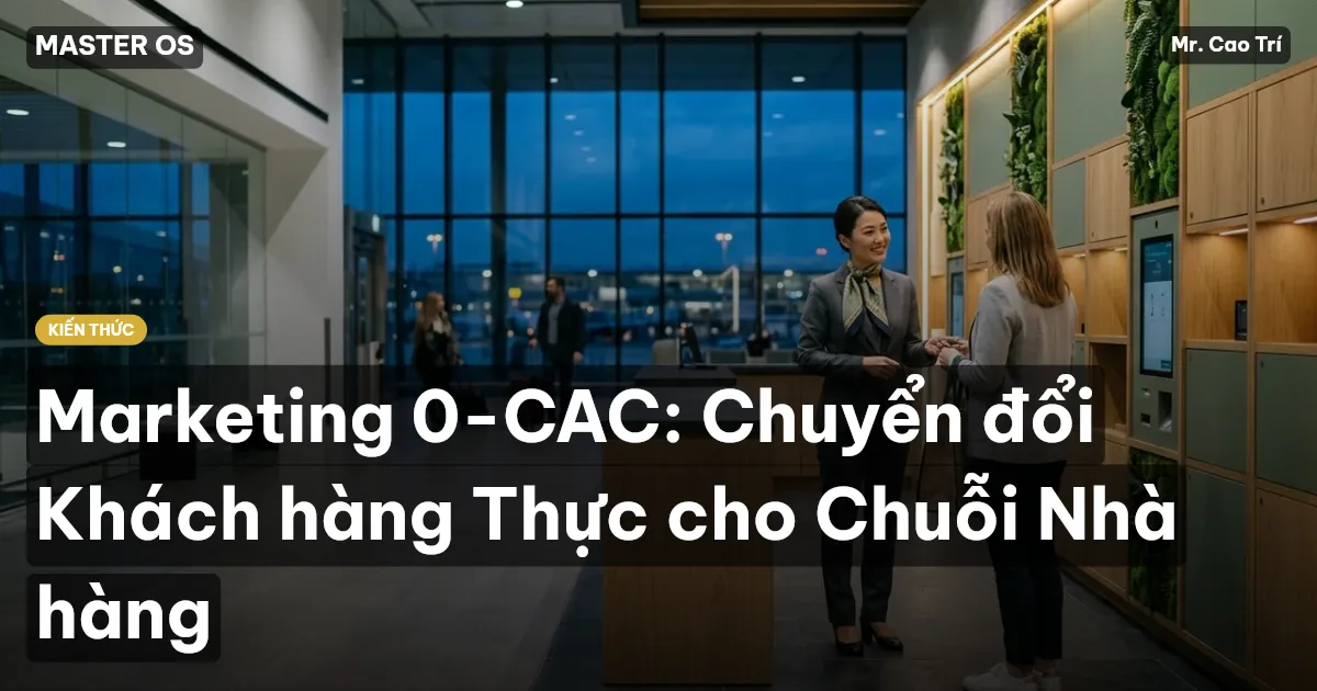 Marketing 0-CAC: Chuyển đổi Khách hàng Thực cho Chuỗi Nhà hàng