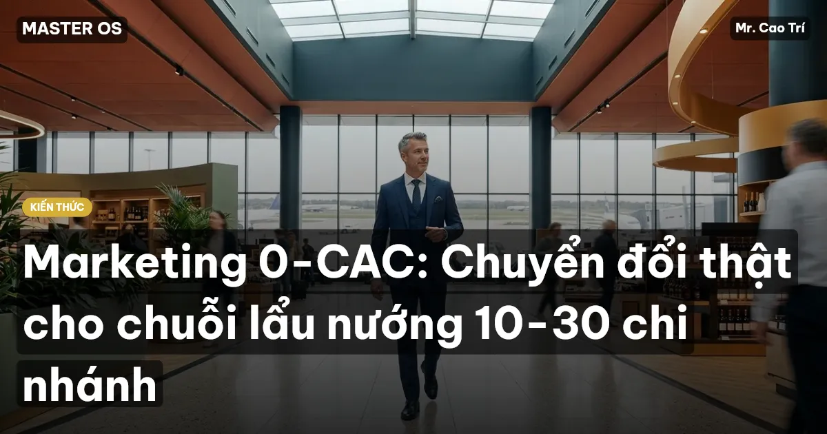 Marketing 0-CAC: Chuyển đổi thật cho chuỗi lẩu nướng 10-30 chi nhánh