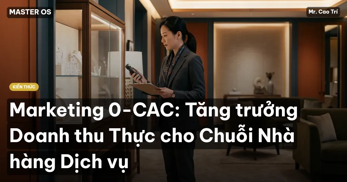 Marketing 0-CAC: Tăng trưởng Doanh thu Thực cho Chuỗi Nhà hàng Dịch vụ