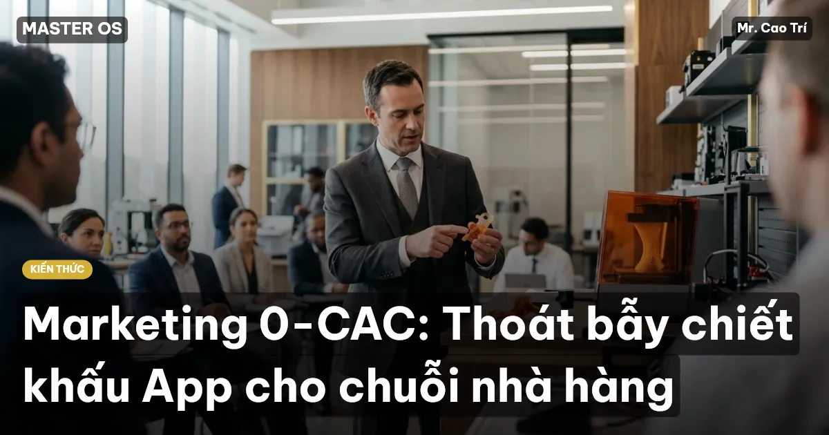 Marketing 0-CAC: Thoát bẫy chiết khấu App cho chuỗi nhà hàng