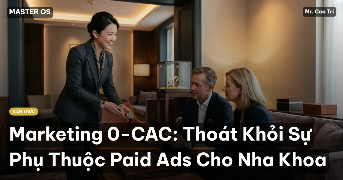 Marketing 0-CAC: Thoát Khỏi Sự Phụ Thuộc Paid Ads Cho Nha Khoa