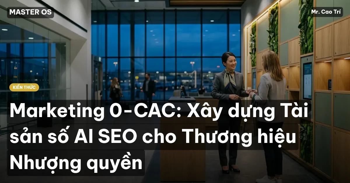 Marketing 0-CAC: Xây dựng Tài sản số AI SEO cho Thương hiệu Nhượng quyền