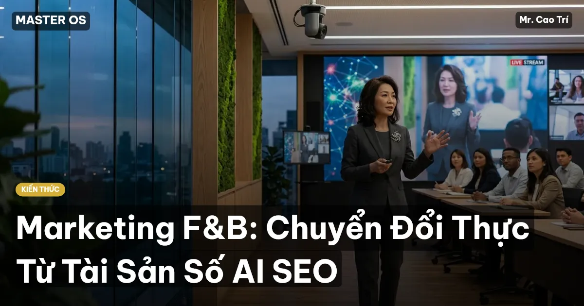 Marketing F&B: Chuyển Đổi Thực Từ Tài Sản Số AI SEO