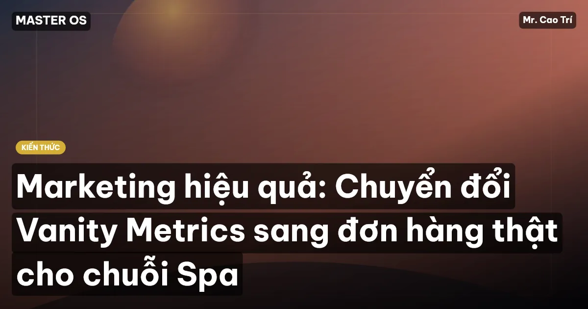 Marketing hiệu quả: Chuyển đổi Vanity Metrics sang đơn hàng thật cho chuỗi Spa
